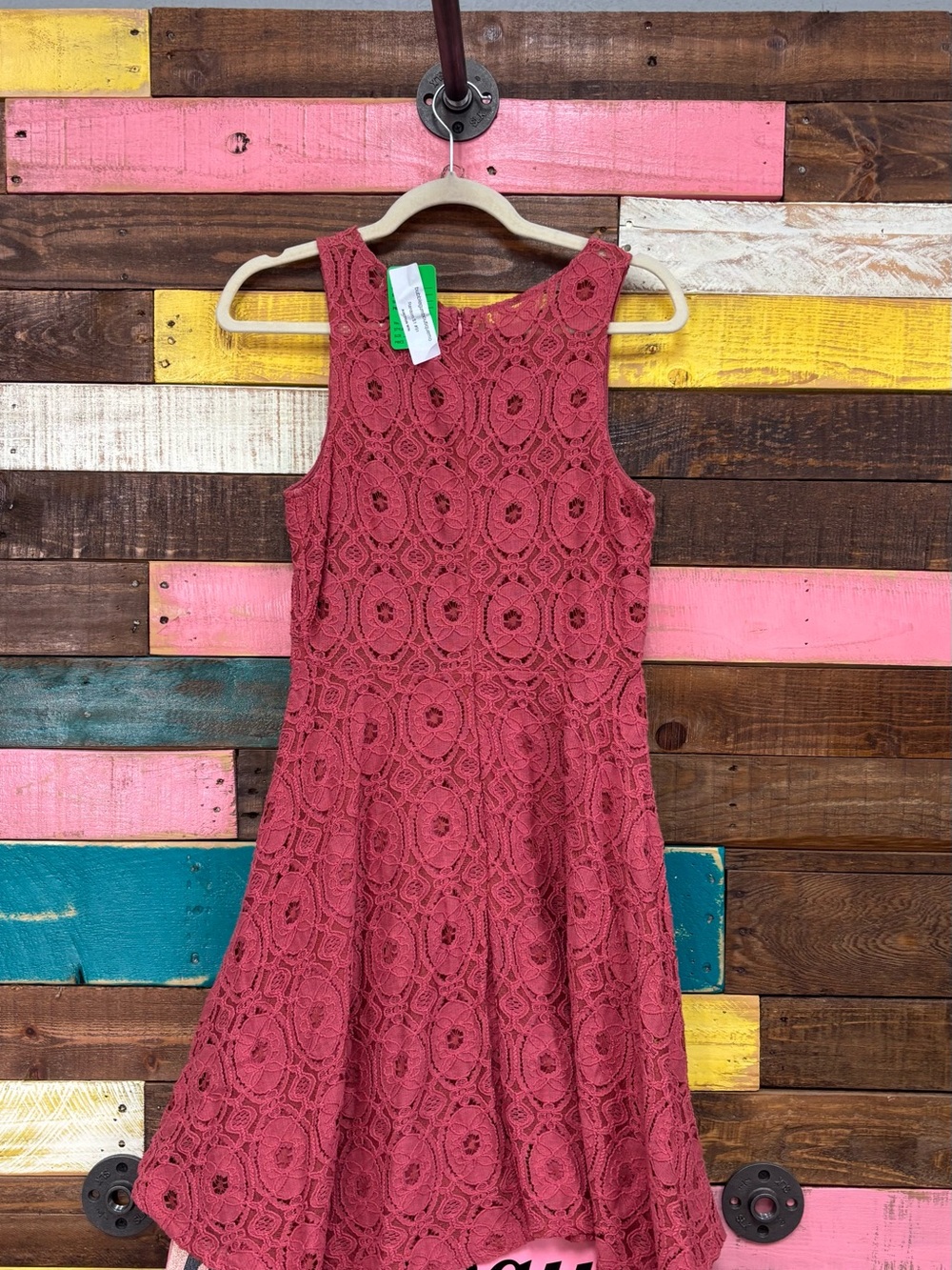 Altar'd State Toddler/Child Rose Pink Lace Fit & Flare Dress
